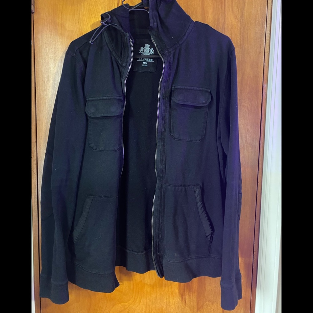 Men’s Express black toggle hoodie